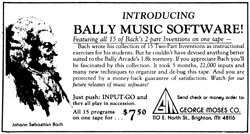 Bach Tape (Geroge Moses)(Ad)(Cursor)(Sept 1980)